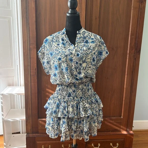 misa floral mini dress MISA Los Angeles Lily Dress in Blushing Flora